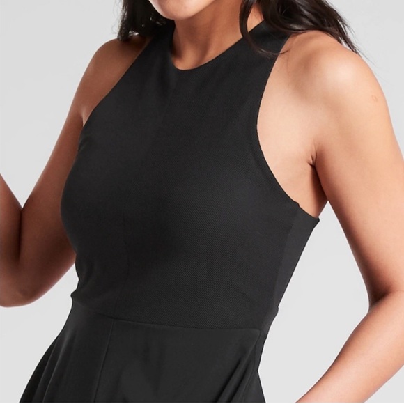 Athleta Black Halter A-Line Midi Dress - Picture 2 of 10